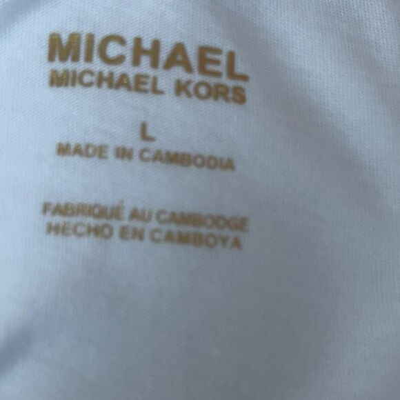 Michael Kors White Tee with Logo - Picture 7 of 9